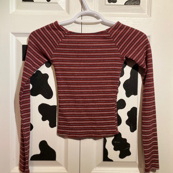 striped garage long sleeve tee - Picture 2 of 3